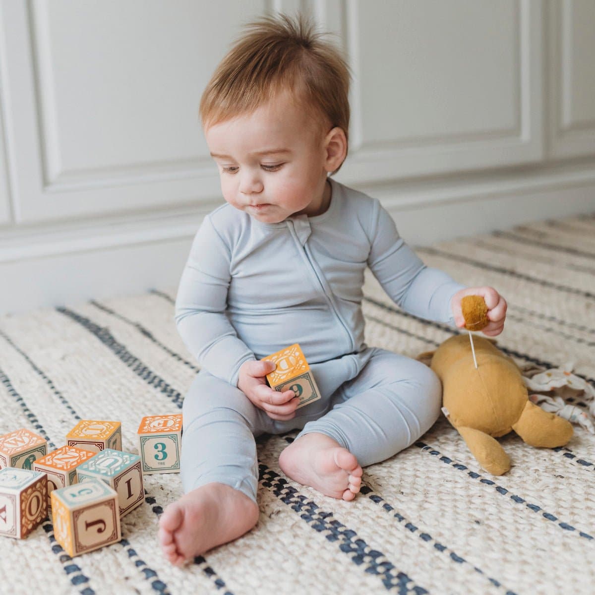 Cloud Grey Bamboo Convertible Footie - HoneyBug 