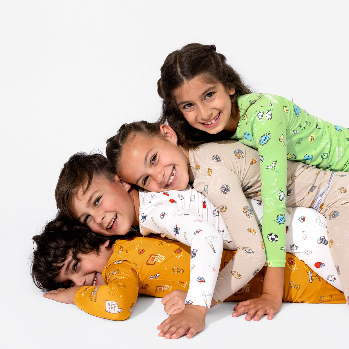 Football Bamboo Kids Pajamas - HoneyBug 