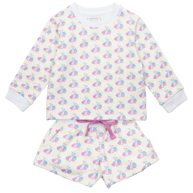 Stella Girls' Sweatshirt Short Set - Music Superstar - HoneyBug 