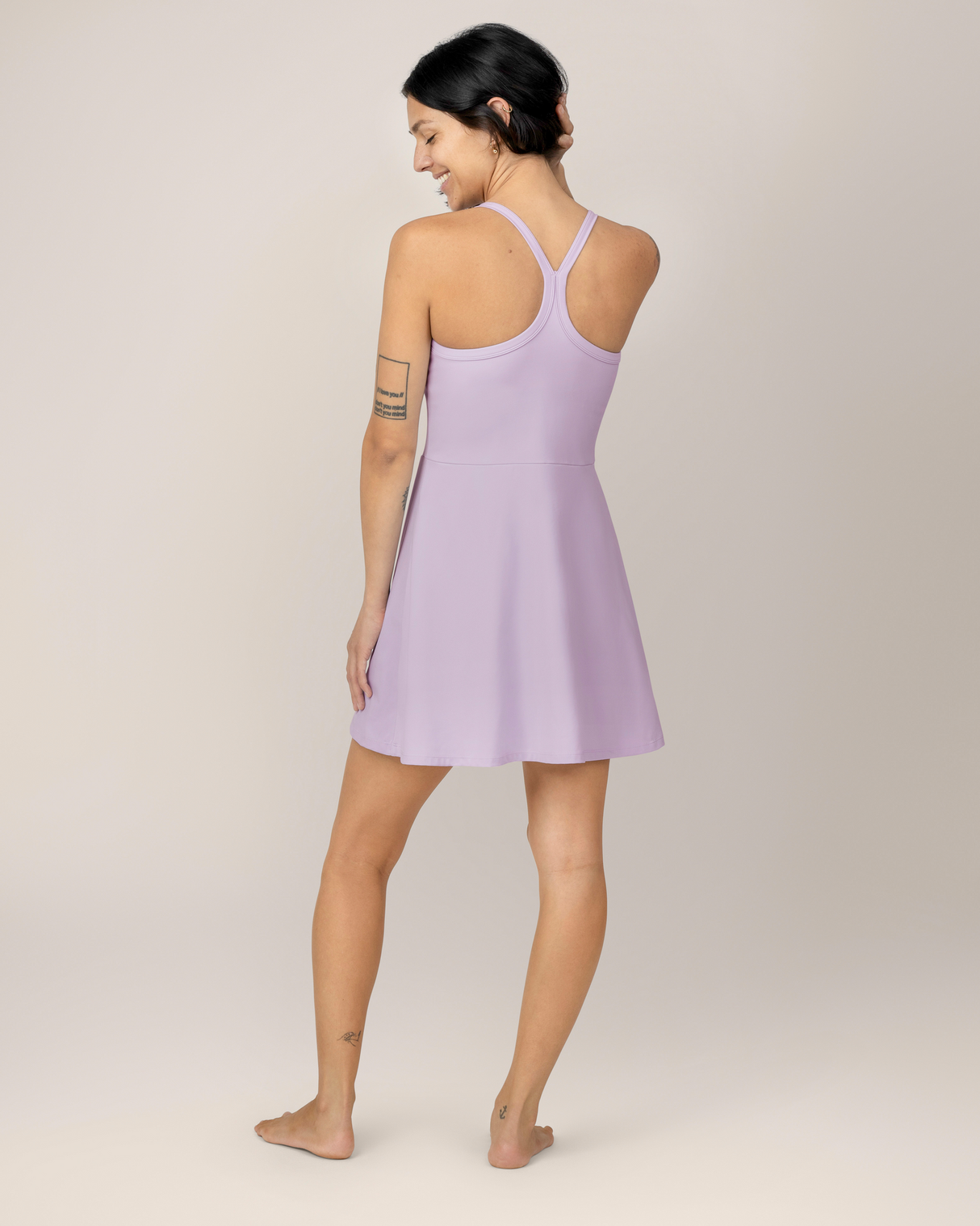 Stevie Active Racerback Nursing Dress | Lavender Mist - HoneyBug 
