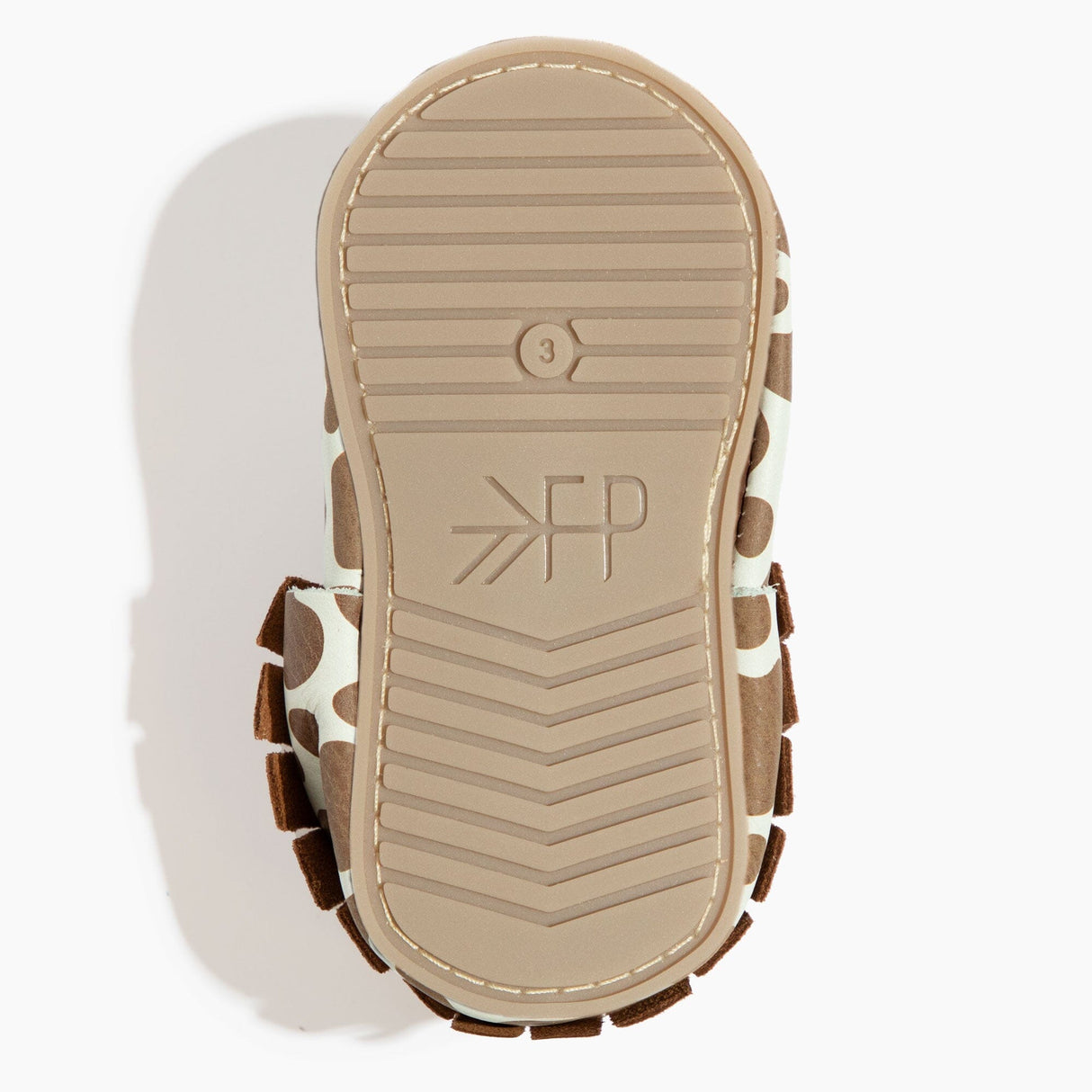 Suede Cow Print Moccasin Baby Shoe - HoneyBug 