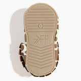 Suede Cow Print Moccasin Baby Shoe - HoneyBug 