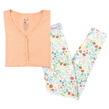 Summer Floral Bamboo Women's Pajama Set - HoneyBug 