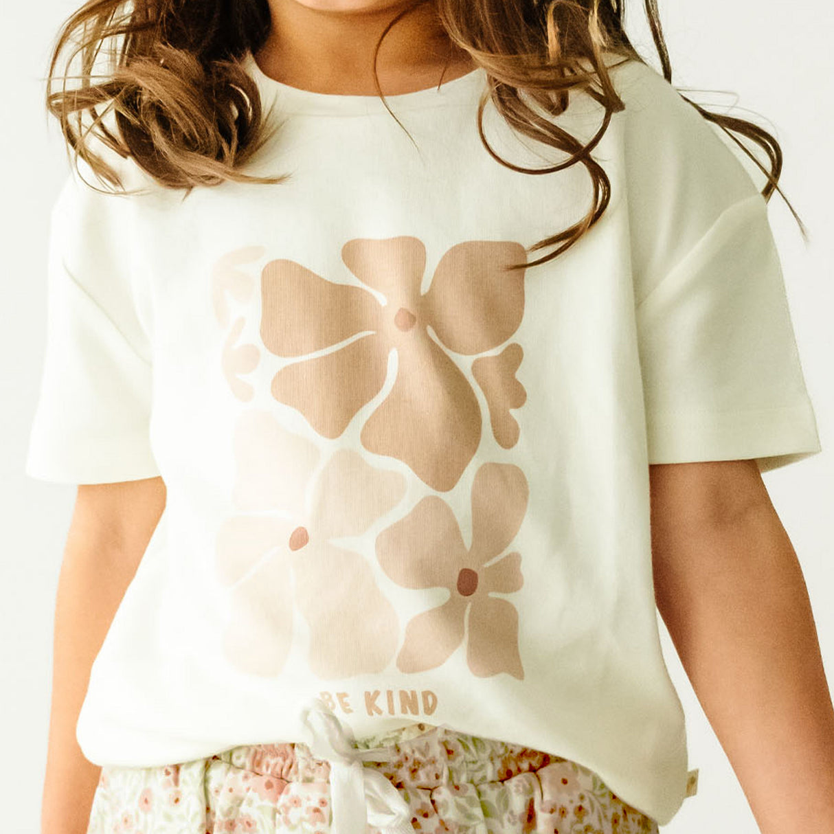 Organic Girls Tee and Skort Outfit - Summer Floral - HoneyBug 