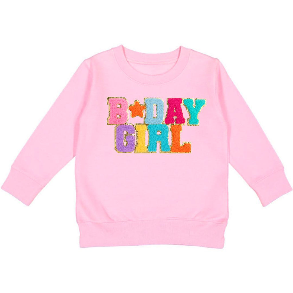 Birthday Girl Patch Sweatshirt - Pink - HoneyBug 