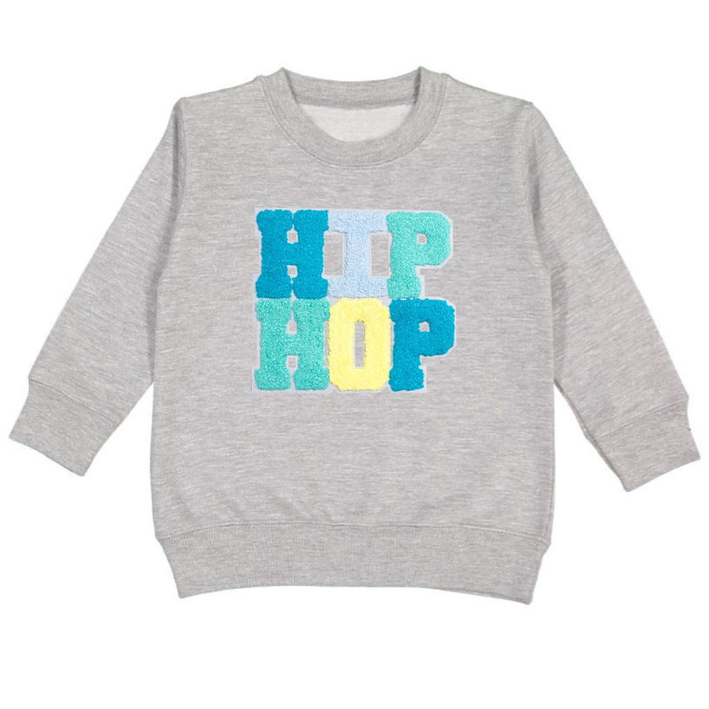 Hip Hop Patch Easter Sweatshirt - Gray - HoneyBug 
