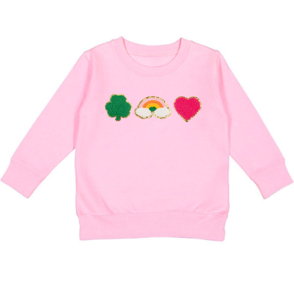Lucky Treats Patch St. Patrick's Day Sweatshirt - Pink - HoneyBug 