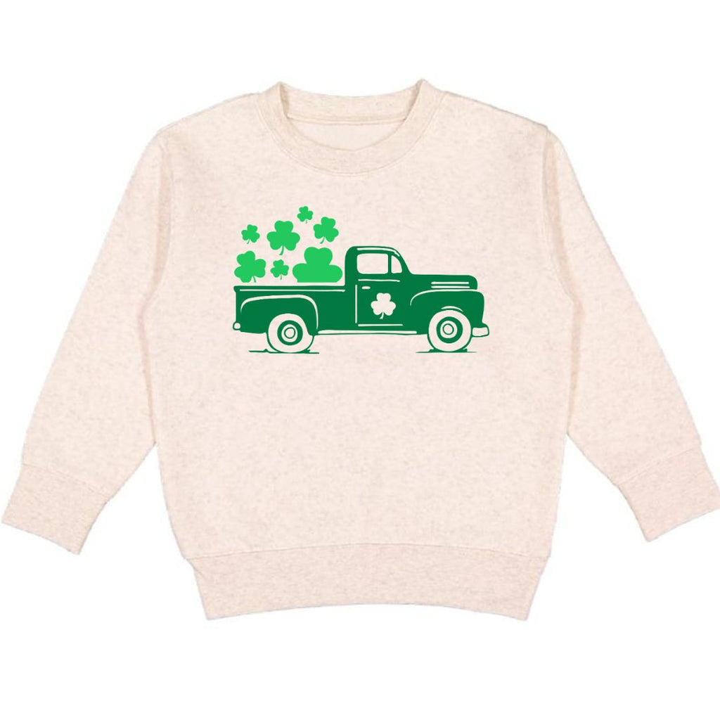 Shamrock Truck St. Patrick's Day Sweatshirt - Natural - HoneyBug 