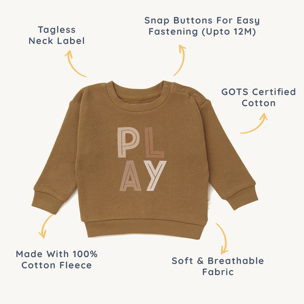 Organic Graphic Sweatshirt - Play - HoneyBug 