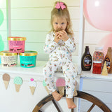 Ice Cream Bamboo Convertible Footie - HoneyBug 