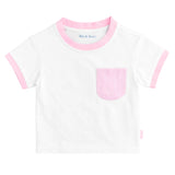 Pink Seersucker Pocket T-Shirt
