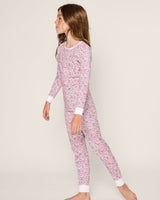 Kid's Pima Snug Fit Pajama Set in Fleurs de Rose - HoneyBug 