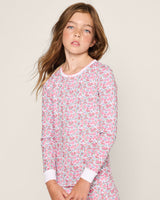 Kid's Pima Snug Fit Pajama Set in Fleurs de Rose - HoneyBug 