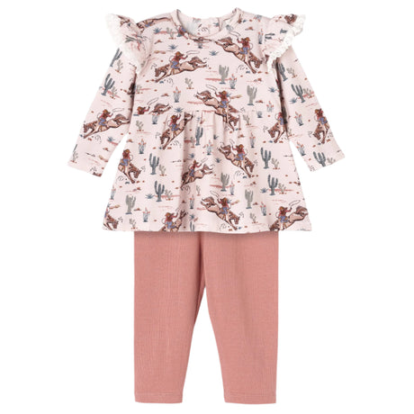 Prairie Princess Baby Girl's Western Bamboo Top & Legging - HoneyBug 