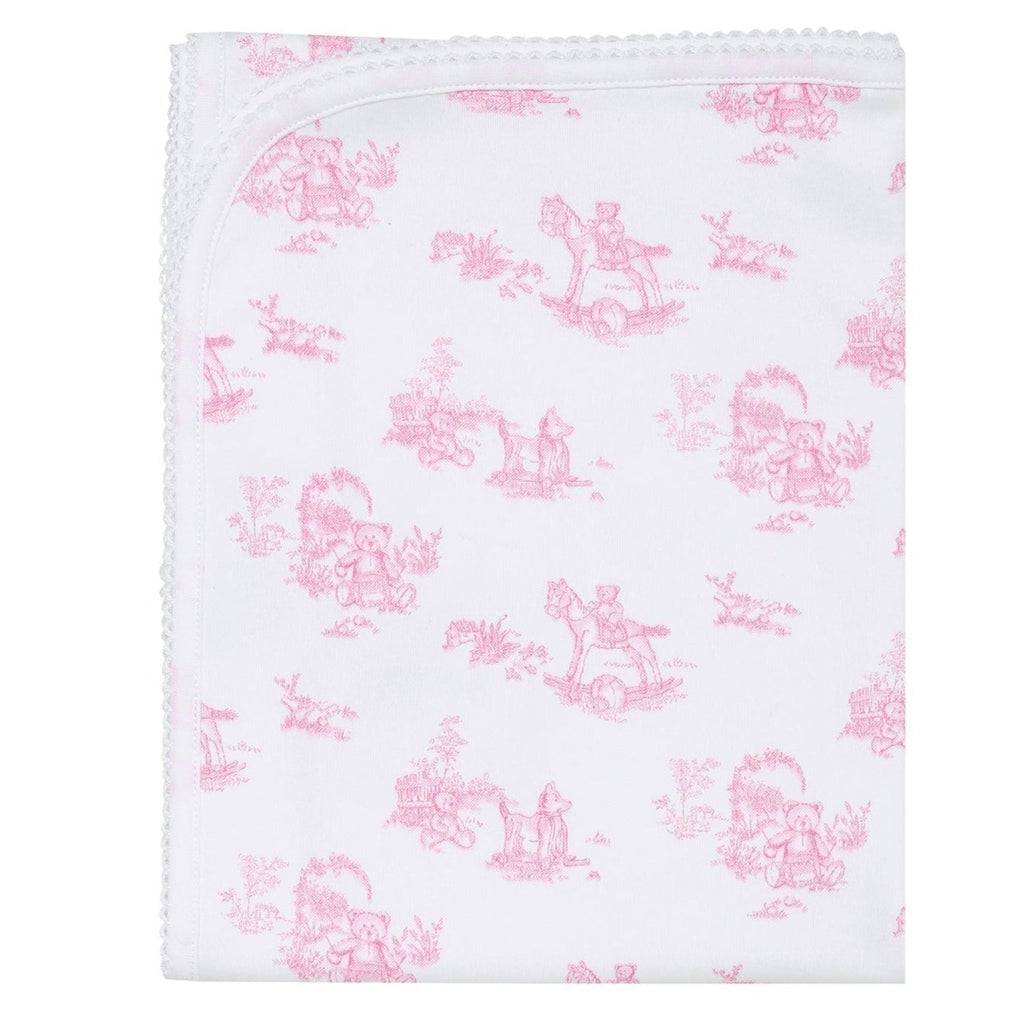 Pink Toile Blanket - HoneyBug 