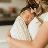 Stretch Knit Swaddle Blanket 2 Pack - Rainbows - HoneyBug 