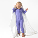 Poppin Purple Bamboo Convertible Footie - HoneyBug 