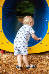Landon Whale Romper - HoneyBug 