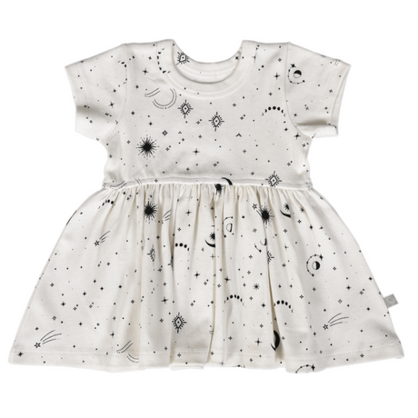 short sleeve twirl dress | celestial - HoneyBug 