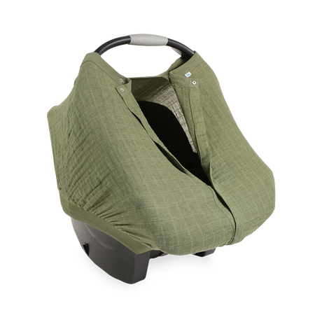 Cotton Muslin Car Seat Canopy - Fern - HoneyBug 