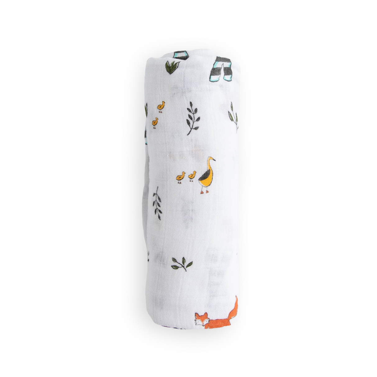 Cotton Muslin Swaddle Blanket - Forest Friends - HoneyBug 