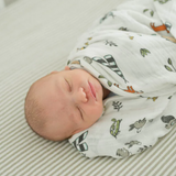 Cotton Muslin Swaddle Blanket - Forest Friends - HoneyBug 