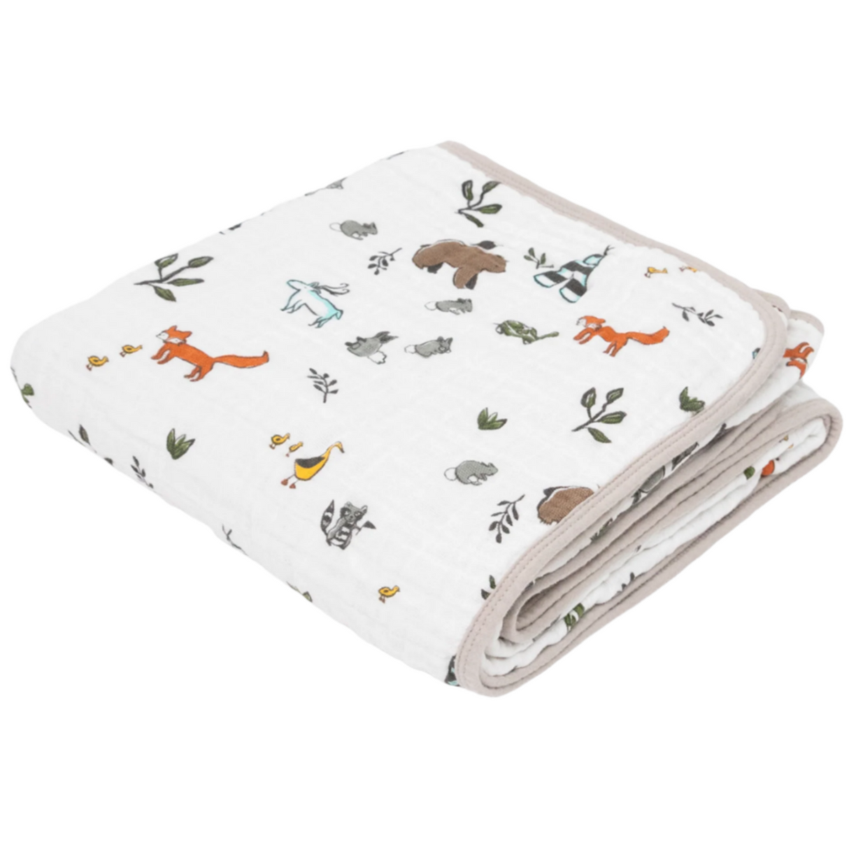 Original Cotton Muslin Quilt - Forest Friends - HoneyBug 