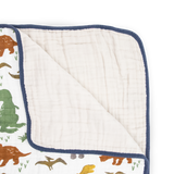 Original Cotton Muslin Quilt - Dino Friends - HoneyBug 