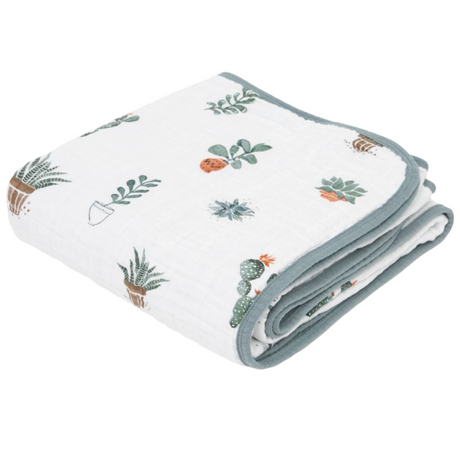 Original Cotton Muslin Quilt - Prickle Pots - HoneyBug 