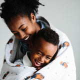 Cotton Muslin Quilted Throw - Bison - HoneyBug 