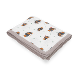 Cotton Muslin Quilted Throw - Bison - HoneyBug 