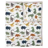 Cotton Muslin Quilted Throw - Dino Friends - HoneyBug 