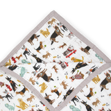 Cotton Muslin Quilted Throw - Woof - HoneyBug 