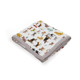 Cotton Muslin Quilted Throw - Woof - HoneyBug 