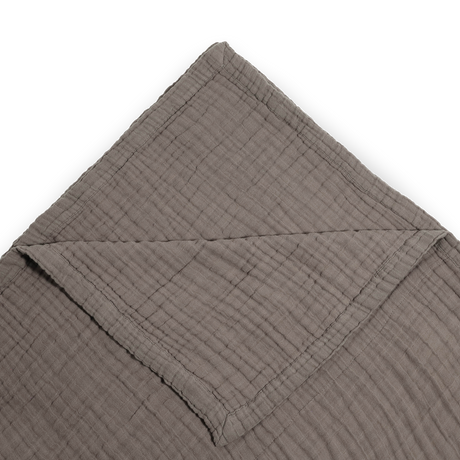 Cotton Muslin Quilted Throw - Mocha - HoneyBug 