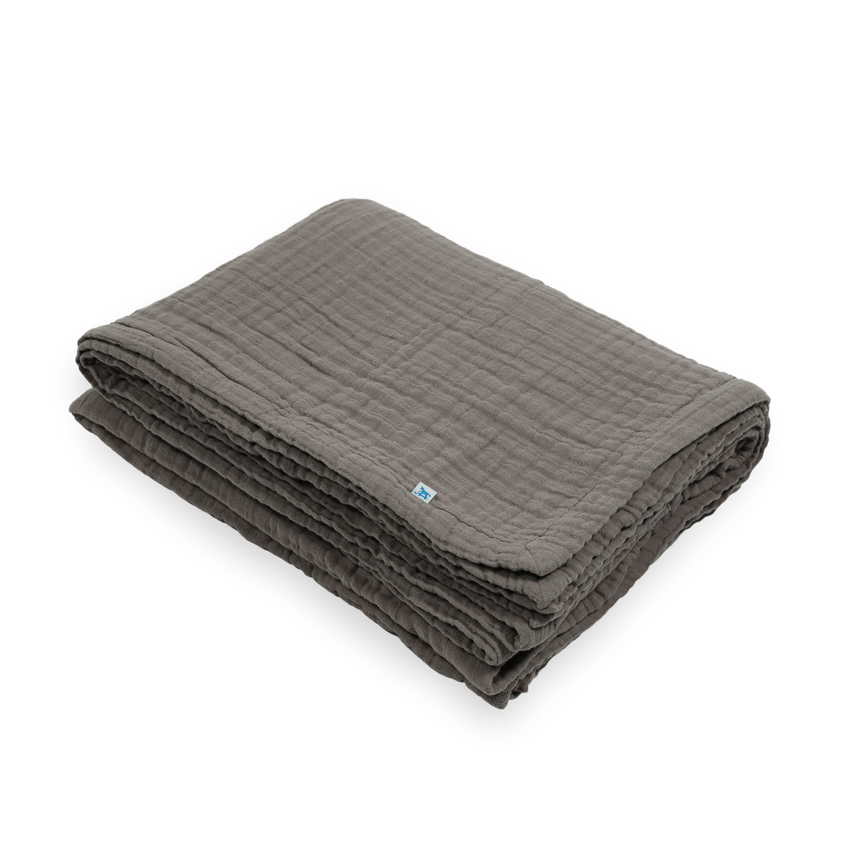 Cotton Muslin Quilted Throw - Mocha - HoneyBug 