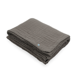 Cotton Muslin Quilted Throw - Mocha - HoneyBug 