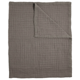 Cotton Muslin Quilted Throw - Mocha - HoneyBug 