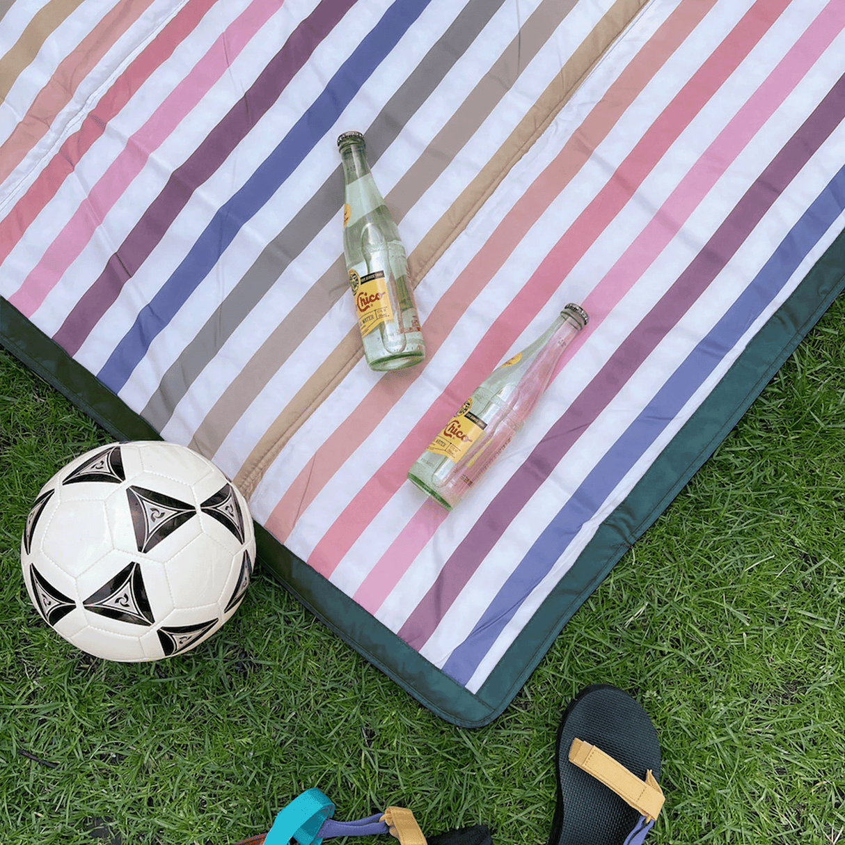 Outdoor Blanket - Chroma Rugby Stripe - HoneyBug 