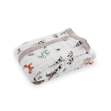 Cotton Muslin Baby Quilt - Forest Friends - HoneyBug 