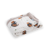 Cotton Muslin Baby Quilt - Bison - HoneyBug 