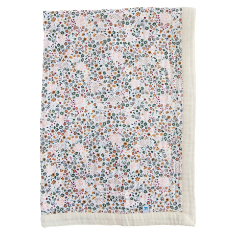 Cotton Muslin Baby Quilt - Pressed Petals - HoneyBug 