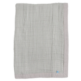 Cotton Muslin Baby Quilt - Grey Stripe - HoneyBug 