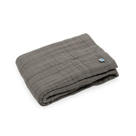 Cotton Muslin Baby Quilt - Mocha - HoneyBug 