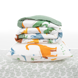 Cotton Muslin Toddler Bedding 3 Piece Set - Dino Names - HoneyBug 