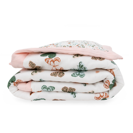 Cotton Muslin Toddler Comforter - Butterflies - HoneyBug 