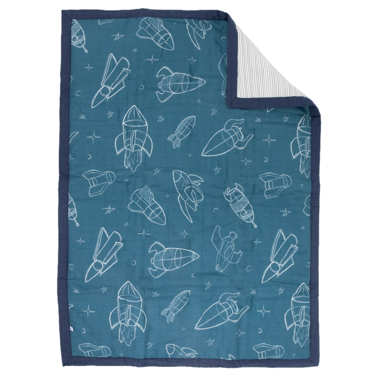 Cotton Muslin Toddler Comforter - Blast Off - HoneyBug 