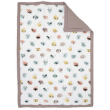 Cotton Muslin Toddler Comforter - Watercolor Critters - HoneyBug 