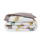 Cotton Muslin Toddler Comforter - Watercolor Critters - HoneyBug 