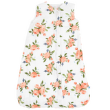 Cotton Muslin Sleep Bag - Watercolor Roses - HoneyBug 